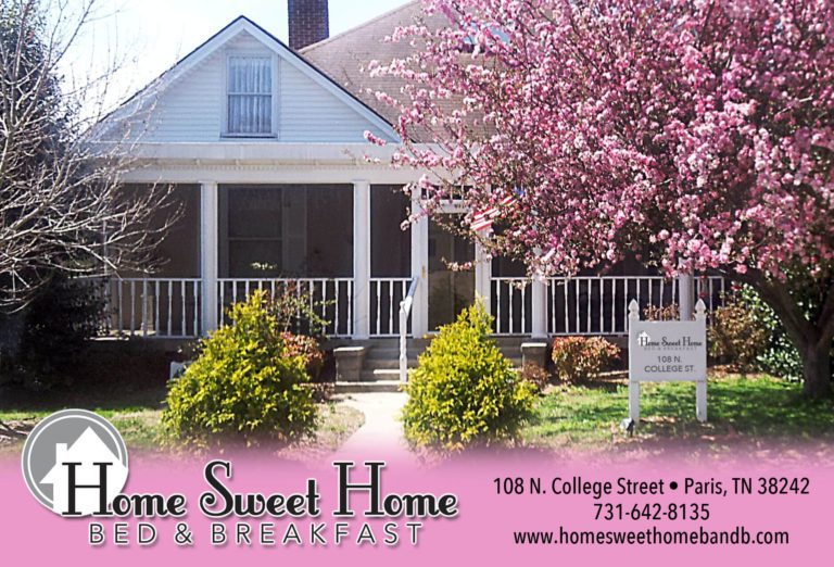 HSHBnB.com with lotsa pink and flowers in front.